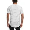 Homens camisetas T-shirts Pólos Roupas de mangas curtas Esporte de fitness executando Fast Seco Camuflagem Casual Loose Respirável Treinamento