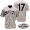 Willie Horton 1969 Jersey Denny McLain 1968 Button Down Down Way Way All Stitched Size S-3xl Gray