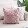 Coussin / oreiller décoratif 45 * 45 Plaids géométriques Décor à la maison Coussin de coussin en peluche Taie d'oreiller Canapé de jardin extérieur floqué décoratif