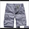 Vêtements Vêtements Drop Delivery 2021 Cargo Marque Haute Qualité Hommes Shorts Board Track Pocket Homme Pantalon Court 100Percentcotton Cargos Hommes Ijra6