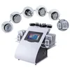 Voorraad In US Ultrasone Cavitatie Afslankmachine 6in1 Lipo Laser Body Vacuüm Radio Frequentie RF Salon Spa Diode Lipolaser 8 Pads Burning Fat-apparatuur