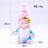 Party Supplies Happy Mothers Valentine Day Plush Dwarf Standing Post Top Hat Pearl Flower Faceless Doll Gnome Figurine Forest Elderly Decoration