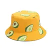 YFM650 Avocado Cotton Women Reversible Bucket Hats Beanies Hop Printed Fruit Spring Beach Panama-Hat Summer Hiking Sun Hat Sports Female Cap ottie