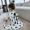 Barnkläder Tjejer '2021 Sommar Modig Ny Polka Dot Skirt Little Princdrbaby Koreansk stil kjol x0803