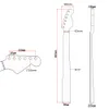 Griffbretthalsteile aus natürlichem Ahorn mit 21 Bünden, Ersatz für Strat-E-Gitarre, Abalone-Punkteinlage, Sandwich-Linie auf der Rückseite, Schwarz 5248564