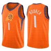 Devin 1 Booker Jersey Chris 3 Paul Maillots Steve 13 Nash Retro Mesh Basketball S-XXL Orange Noir Violet Blanc Broderie Logos