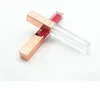 5ml Lip Gloss Garrafa de Plástico Recipiente Vazio Rose Gold Scrub Black Tube Tube Eyodiner Case Mini Frasco Split