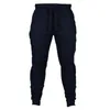 Homens jogging casual calças fitness preto ginásio