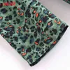 Mulheres Verde Leopard Imprimir Long Long Calças Vintage Estilo Vintage Senhora Calças Pantalon 2G01 210416