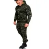 Męskie Zestawy Kamuflaż Jesień Running Casual Jogger Dress Mężczyźni Bluza Sportowa Zestaw Siłownia Zipper Slim Fit Male Sport Suit 211006