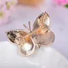 Pins, Brooches Madrry Luxury Butterfly Shape Crystal Animal Brooch Jewelry Women Men Suit Sweater Scarf Bag Pins Party Accessory Gifts