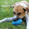 Produce Happiness Durable Dog Squeaky Toys Chewers Agressifs Presque Indestructible Jouet Interactif Chiens Durs Chew Toy Ball pour Medium Large Breed Natur