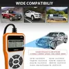 V100 OBD2 الماسح الضوئي التلقائي باليد محمولة متعددة الوظائف محمولة 6 لغة خلفية LCD OBD II CAR DIGANOSTIC CODER READER8344500