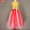 Circus Popcorn Girl Tutu Dress Carnival Birthday Party Wedding Flower paljett Bollklänning Kostym Kids Pop Corn Food Tulle klänning 21044513610