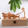 Cão de madeira DIY escultura Decoração de Natal Casa decoração artesanato figuras miniatures ornamento homem personalizado e 211108