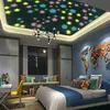 300pcs 3d estrelas brilham na parede escura adesivos luminosas paredes fluorescentes adesivos para crianças quarto de bebê quarto quarto decoração home zc433