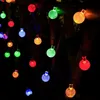 LED Solar 2.4 cm Bubble Balls Light String Outdoor Tuin Decoration Lights Crystal Ball Plug-in USB Dual-Use