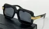 Okulary przeciwsłoneczne o modzie 607 Kwadratowe okulary owinięte w snakeeffect skóra prosta styl Outdoor Uv400 Ochrona okulary T3051191