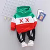 Vår Höst Barn Bomull Kläder Suit Baby Boys Tjejer Kläder Kids Sport Hoodies Byxor 2st / Sats Fahion Toddler Tracksuits 211021