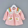 2020 Autumn Baby Girl Dress for Newborn Long Sleeve Princess Dresses 1st Birthday Dress 0-2y Vestidos Infant Baby Girl Clothes Q0716