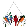 Multicolor vogels op een draad hoog gekleurd glas suncatcher window panel home decor accessoires kamer decoratie tuin decoraties