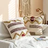 Luxury Moroccan Style Embroidery Cushion Cover Khaki Red Boho Style Ethnic Colorful Pillow Case Cover 45x45cm Sofa HomeDecoration 210401