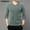 COODRONY Brand Spring Autumn High Quality Fashion Casual Long Sleeve V-Neck Knitwear Sweater Pullover Shirt Men Clothing C1263 211014