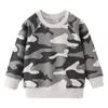 Springende meter jongens meisjes camouflage trui katoenen kinderen sweatshirts baby meisje kleding kinderen lange mouw tops 210529