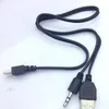 MINI 5PIN 5P MANNELIJKE NAAR USB2.0 + 3.5mm AUX-connector Oplaadkosten Audiokabel voor MP3 MP4 Bluetooth-luidspreker