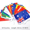 50 100 200 Paesi Bandiera 1 Stringa Appesa Banner Bandiere del Mondo Internazionale Bunting Arcobaleno Per La Decorazione Del Partito Decorazione258S