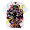 2021Anime Boondocks 3D 프린트 티셔츠 남성 / 여성 여름 패션 캐주얼 힙합 하라주쿠 반소매 라운드 목 의류