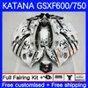 Kropps kit för Suzuki Katana GSXF750 GSXF 600 750 CC GSX600F 03 04 05 06 07 18NO.60 600CC GSX750F GSXF-750 GSXF600 750CC 2003 2004 2005 2006 2007 OEM Fairings Scorpion Hot