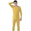 Men Spring Pajamas Suit Plus SIze Solid Warm Sleepwear Nightwear 2PCS Shirt&Pant Sleep Set Male Homewear Pijama Pyjamas 210928