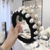 2021 Fashion Hair Accessories Womens Pearls Wrapped Gold Velvet Wide-brimmed Headband Girl Hair Band Headwear 133 B3