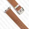 Luxury Designer Watchbands Watch Strap 42mm 38mm 40mm 44mm Iwatch 2 3 4 5 7 SE Band Läderarmband Fashion Stripes Watchband 41mm 45mm