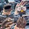 Car Keychain Luxury Leather Cute Owl Key Tag Case Mini Bag Pendant Creative Gift Brand Designer Accessories for Women Men H1126