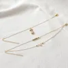 Anklets 2pcs/set ananas hanger Anklet voor vrouwen eenvoudige legering sterren kralen Meerlagige strandvoetketen combinatie fijne mode sieraden mar