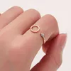LUTAKU Klassische Einfache Gold Farbe Runde Kreis Finger Ringe Für Frauen Einstellbare Ring Weibliche Geometrische Schmuck Dropshipping G1125