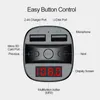 USB Car Music Player Bluetooth FM Transmitter Kit Fast Charger T60 Wireless 5.0 Handsfree Support TF Card U Disk Auto Electronics