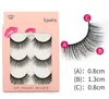 3D Eyelashe Fibre Faux 3 Paires Eye Lash Emballage Doux Naturel Réutilisable G300 Maquillage En Gros Cils Épais