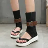 Mode sneakers kvinnor kanfas plattform kilar gladiator thong sandaler kvinnlig hög topp öppna toe sommar oxfords skor casual