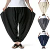 Solid Męskie Spodnie Casual Casual Bawełniane Spodnie Harema Mężczyźni Oddychający Worki Harajuku Streetwear Oversize Spodnie Dreset 210524