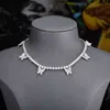 JINAO nueva cadena de mariposa 4MM cadena de tenis gargantilla collar Iced Out Cubic zircon Bling Hip Hop encanto joyería para hombres mujeres regalo X0509