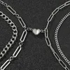 Link, Chain Fashion Love Magnet Bracelet Stainless Steel Jewelry Couple Lovers Harajuku Style Pendant For Women And Men