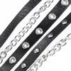 Belts Fashion Women Gothic Punk Waist Belt Chain Metal Circle Ring Design Silver Pin Buckle Leather Black Waistband Jeans7573913