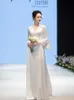 Women's wedding dress photo studio 2022 new bride Mori French light dream dress satin
