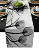 black linen table runner