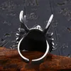 Cluster Rings Steel Soldier Animal For Men Chinese Dragon Stainless Jewelry As Gift