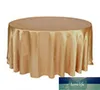 Table Cloth Dark Pink Satin Round Tablecloth For Wedding/Party/Banquet Decoration