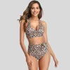 Mulher Bikini Sexy Leopardo Dois Peça Plus Swim Swim Ternos Mulheres Conjunto de Cintura Alta 2021 S-3XL Swimsuit Halter Top Swimwear Mulheres